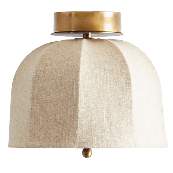 Allegra Large Linen Flush Mount Light by Jake Arnold