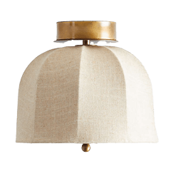 Allegra Large Linen Flush Mount Light by Jake Arnold