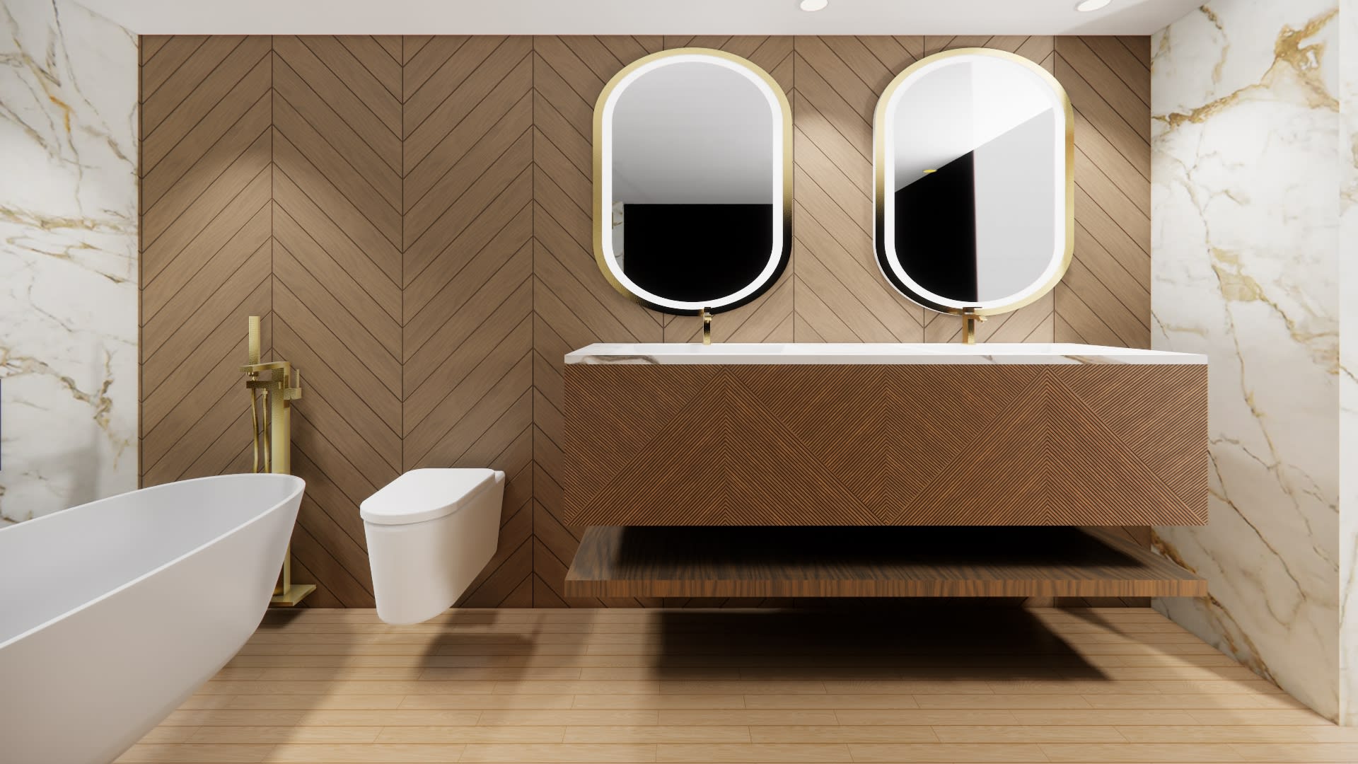 MARCELLO 72 VANITY IN CHESTNUT