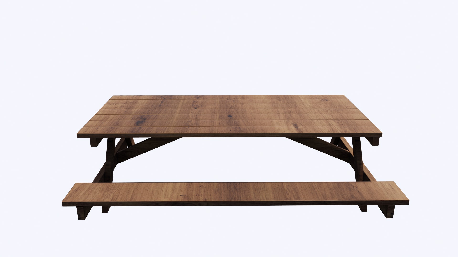 Wooden picnic table