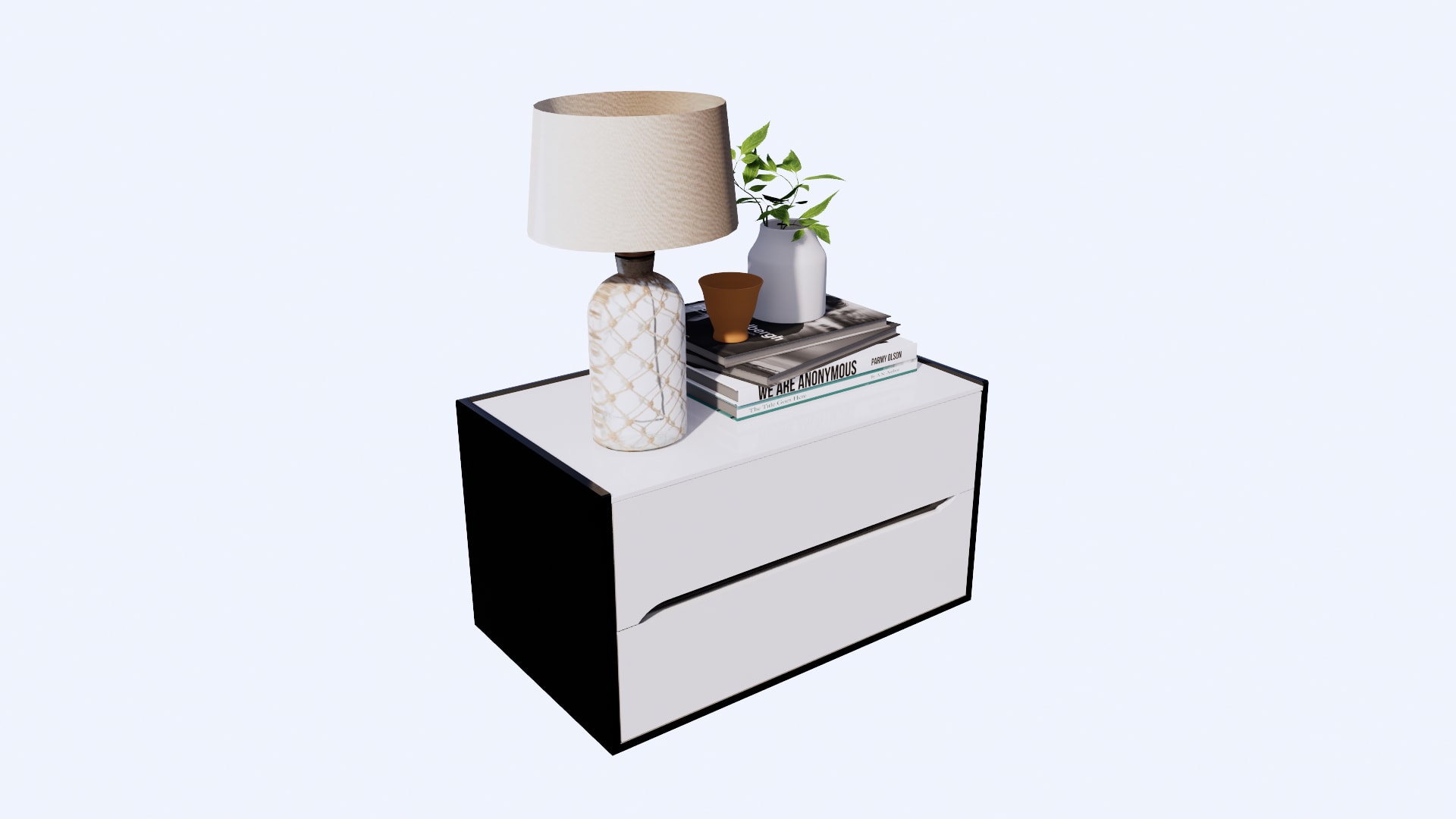 Coastal Wooden Bedside Table