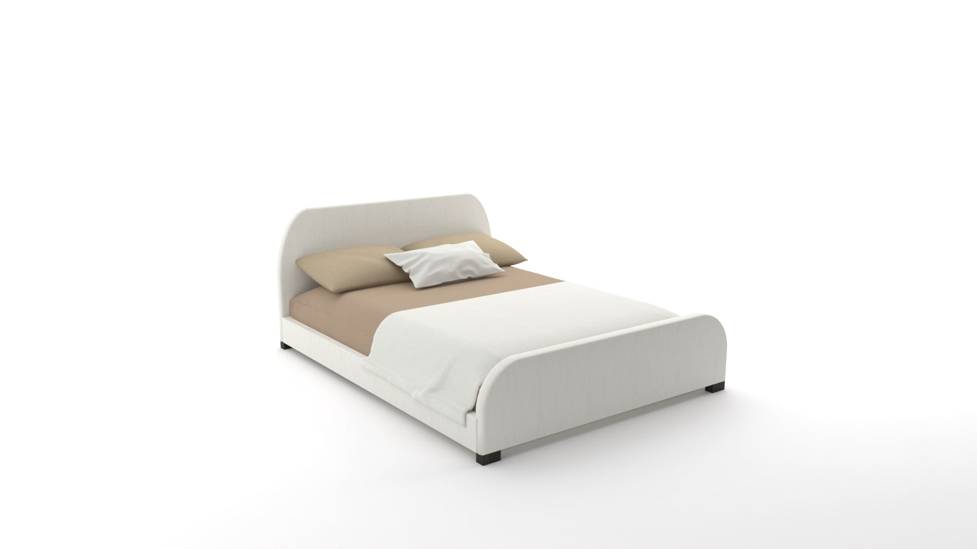 Pebble Queen Bed Heathered Oat 