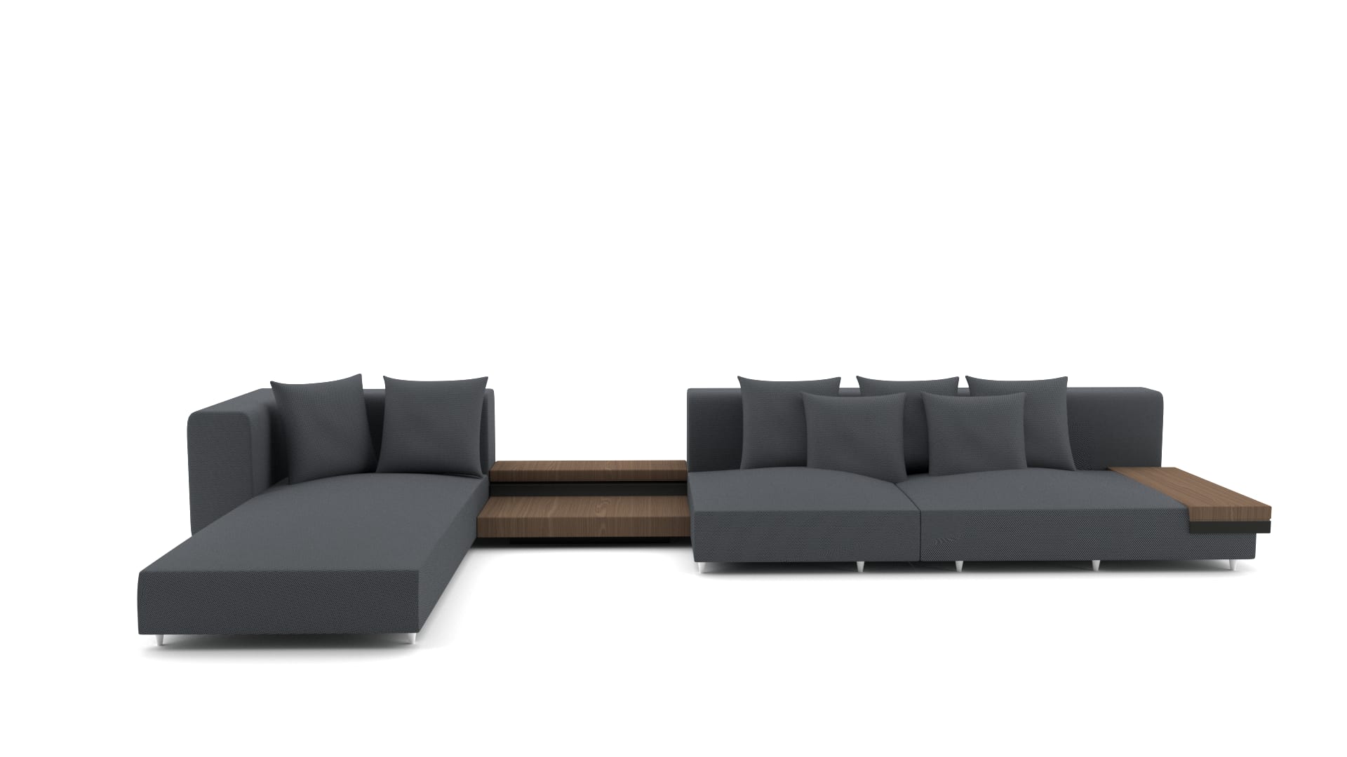 Marteen black sectional sofa
