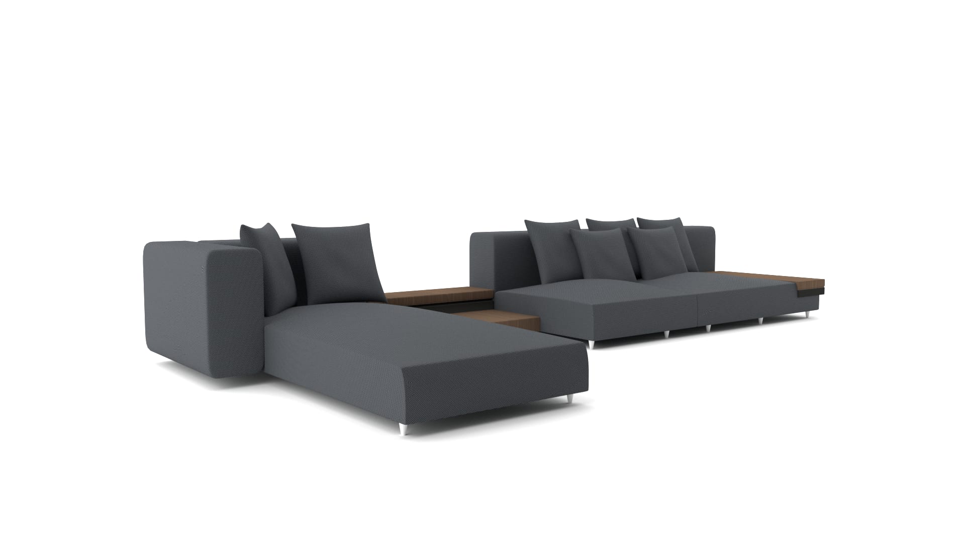 Marteen black sectional sofa
