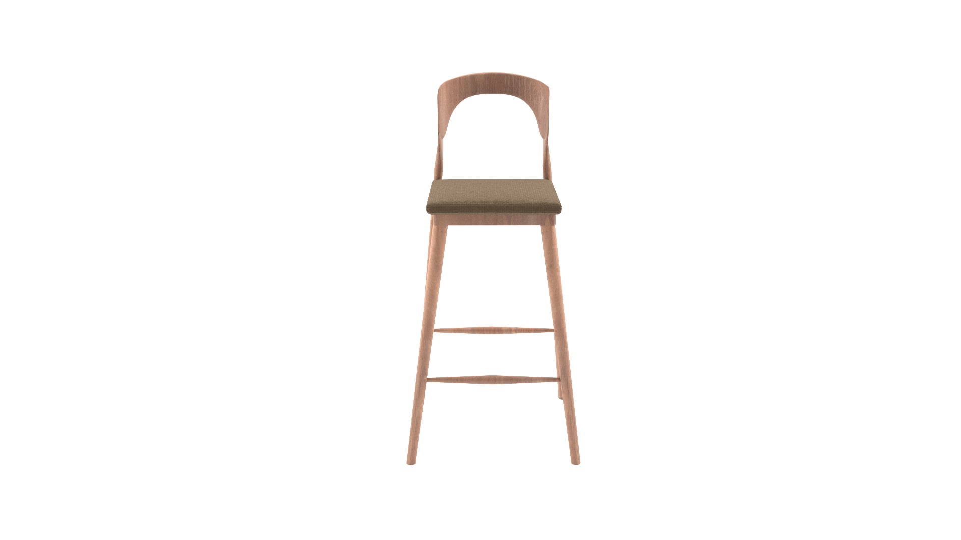 Scandinavian Wood Framed Bar Stools