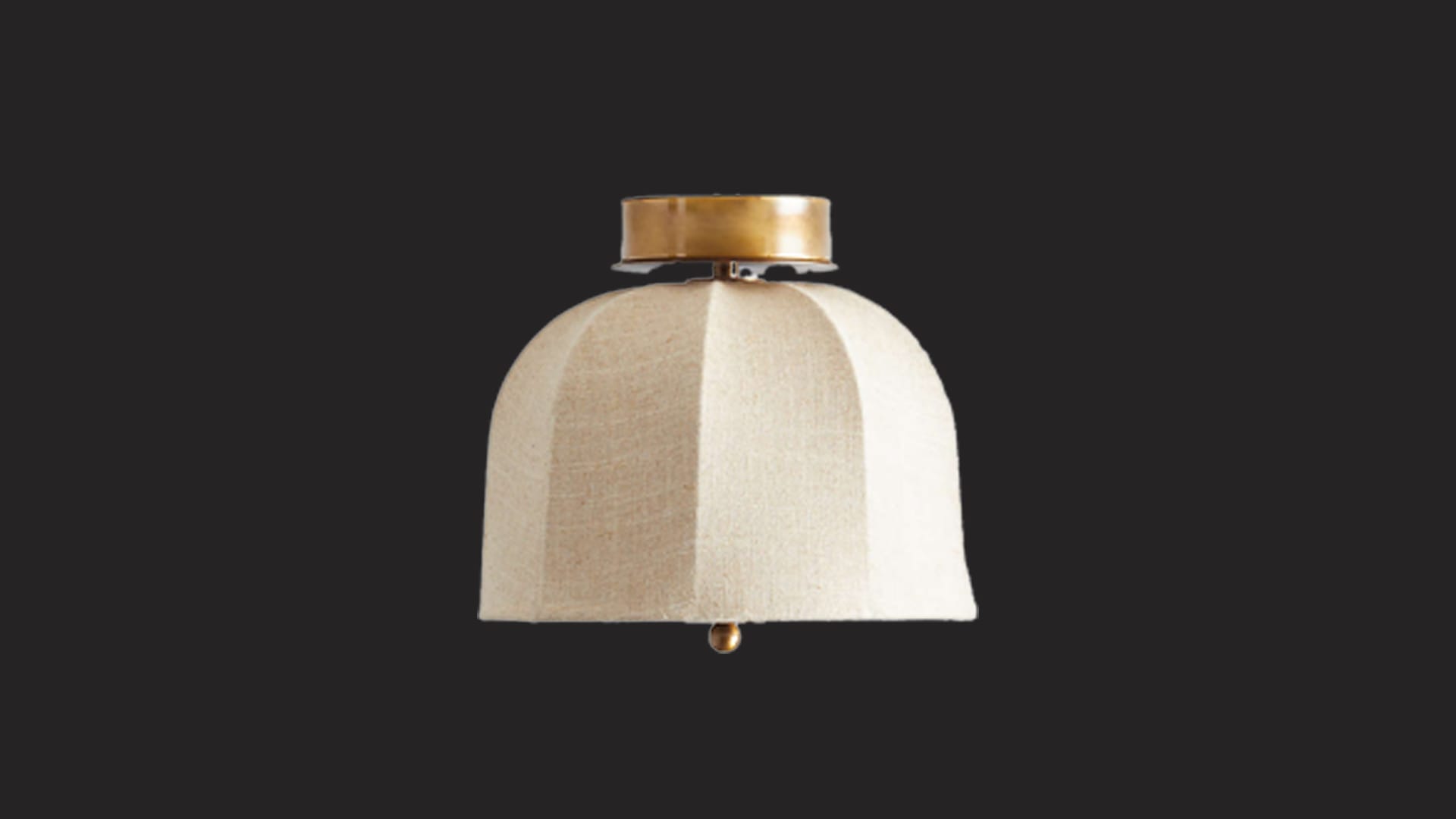 Allegra Large Linen Flush Mount Light by Jake Arnold