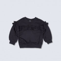 Black Sweater Cut Top For Girls