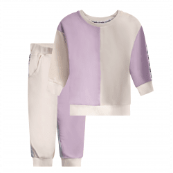 Purple And White Shirt&Pants Set