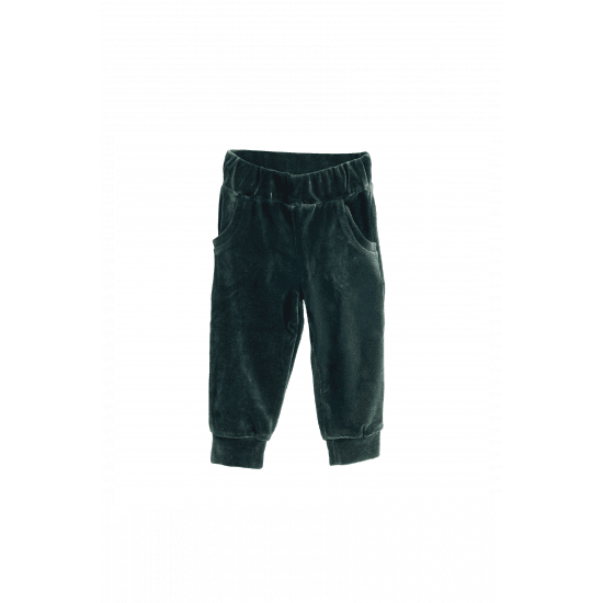 Dark Green Velvet Hoodie&Pants Set