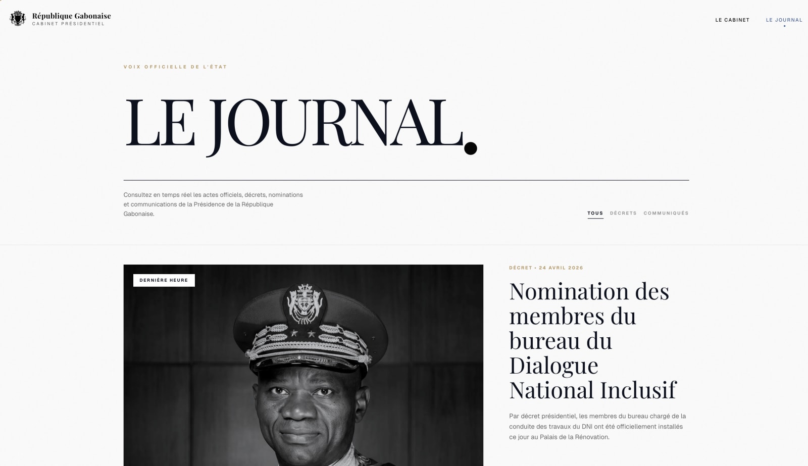 Cabinet Présidence Gabon — visuel 10
