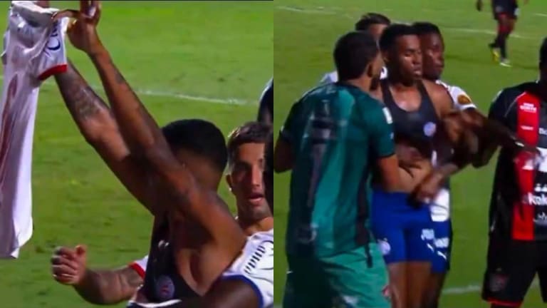 Jean Lucas provoca torcida do Vitória após gol decisivo pelo Bahia no Brasileirão