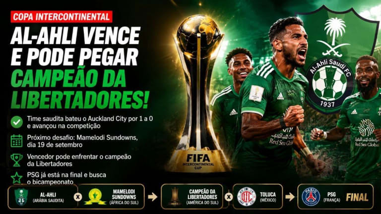 Al Ahli vence e avança no Mundial; Matheus Gonçalves em campo