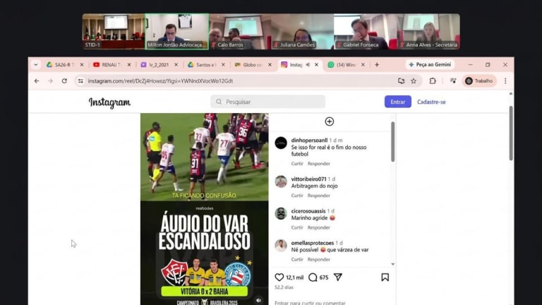 STJD usa áudio falso do VAR em julgamento do clássico Ba-Vi