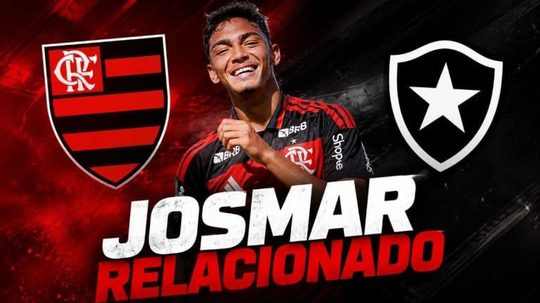 Flamengo relaciona Josmar de 17 anos pela primeira vez em clássico contra Botafogo