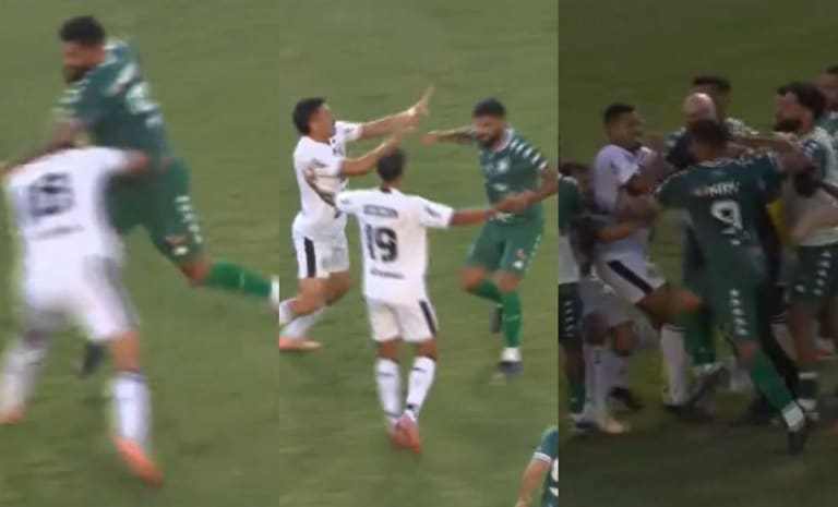 Ex-jogador do Palmeiras é expulso e parte para agressão em jogo do Brasileiro Série D