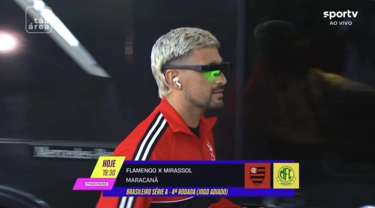 Entenda a tecnologia por trás dos óculos usados por Arrascaeta antes de jogo do Flamengo