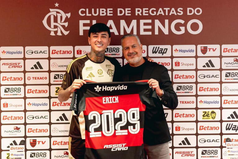 Flamengo apresenta novos reforços e oficializa renovação de Erick Pulgar no Ninho do Urubu