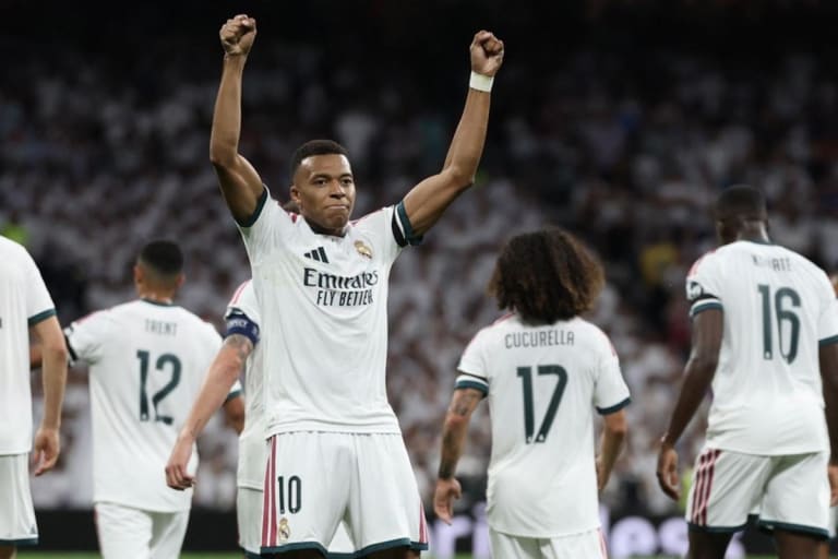 Mbappé marca em estreia e Real Madrid derrota Inter de Milão na Champions League