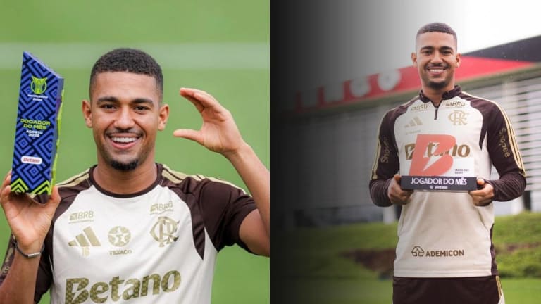 Samuel Lino é eleito craque do Brasileirão em agosto e acumula premiações no Flamengo