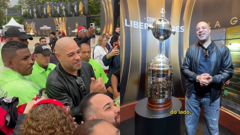 Adriano Imperador agita evento da Libertadores e aposta em vitória do Flamengo pelo penta
