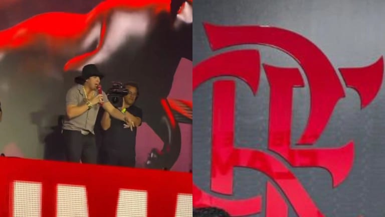 Natanzinho Lima interrompe show para provocar torcedor corintiano e declarar amor ao Flamengo