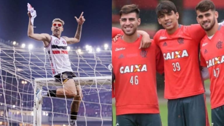 Ex-Flamengo Thiago Ennes cumpre promessa e celebra acesso do Santa Cruz à Série B