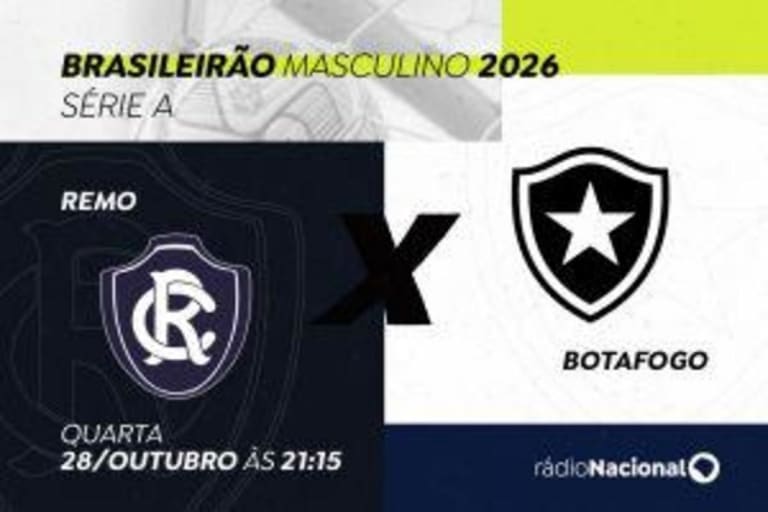 Rádio Nacional transmite Remo X Botafogo pelo Brasileirão nesta quarta-feira (28)