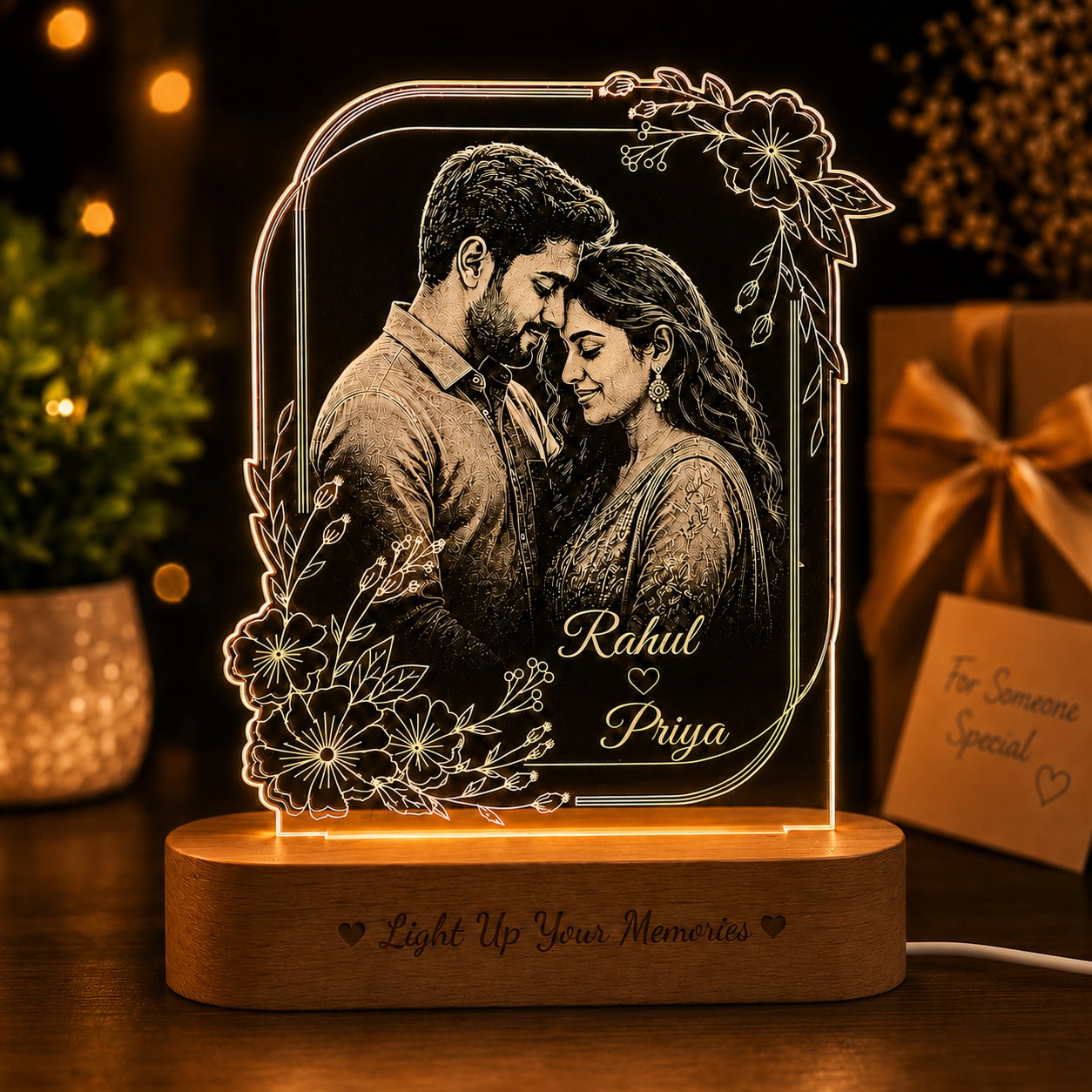 Acrylic Engraved Lamp — Personalized Gifts Collection