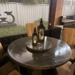 Outdoor Dining Set with Glass Top