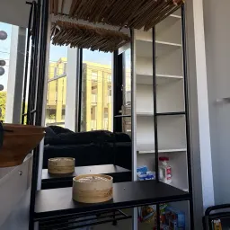 Clothes and shoe rack with clothes hangers