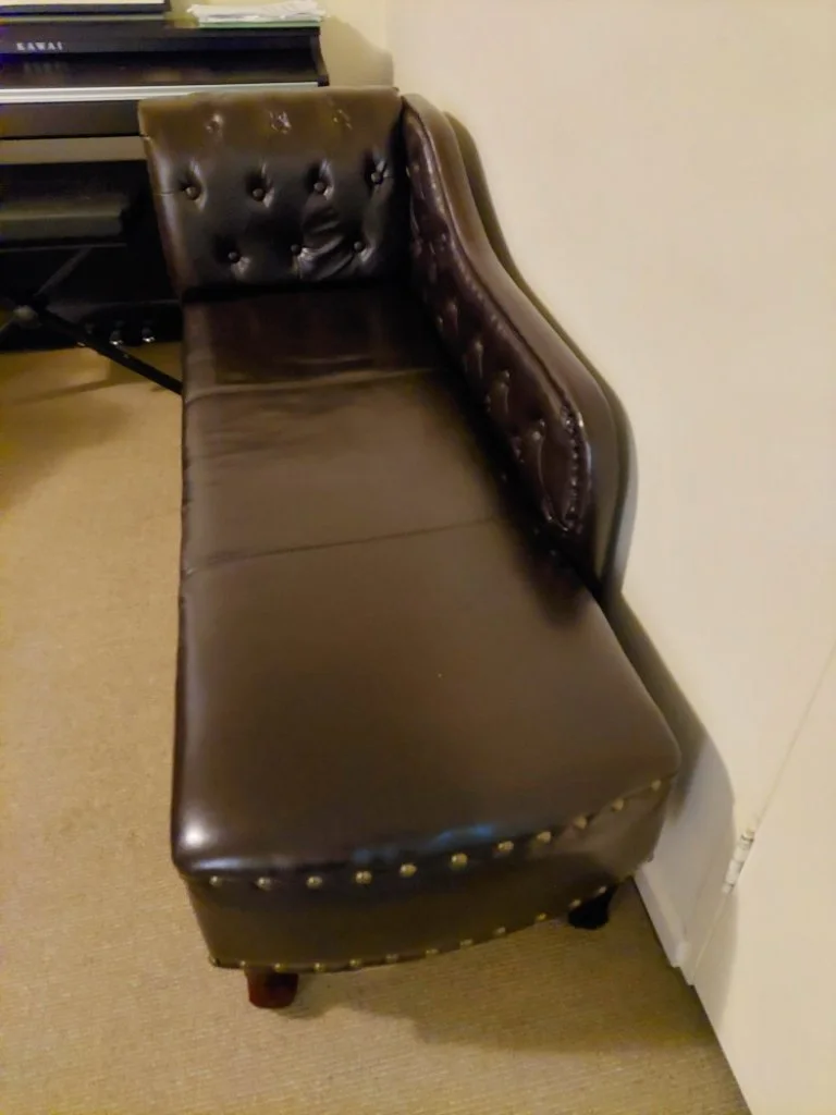 Brown Faux Leather daybed - Good condition - Hawthorn East, Melbourne - Additional photo 3 | Zirkly