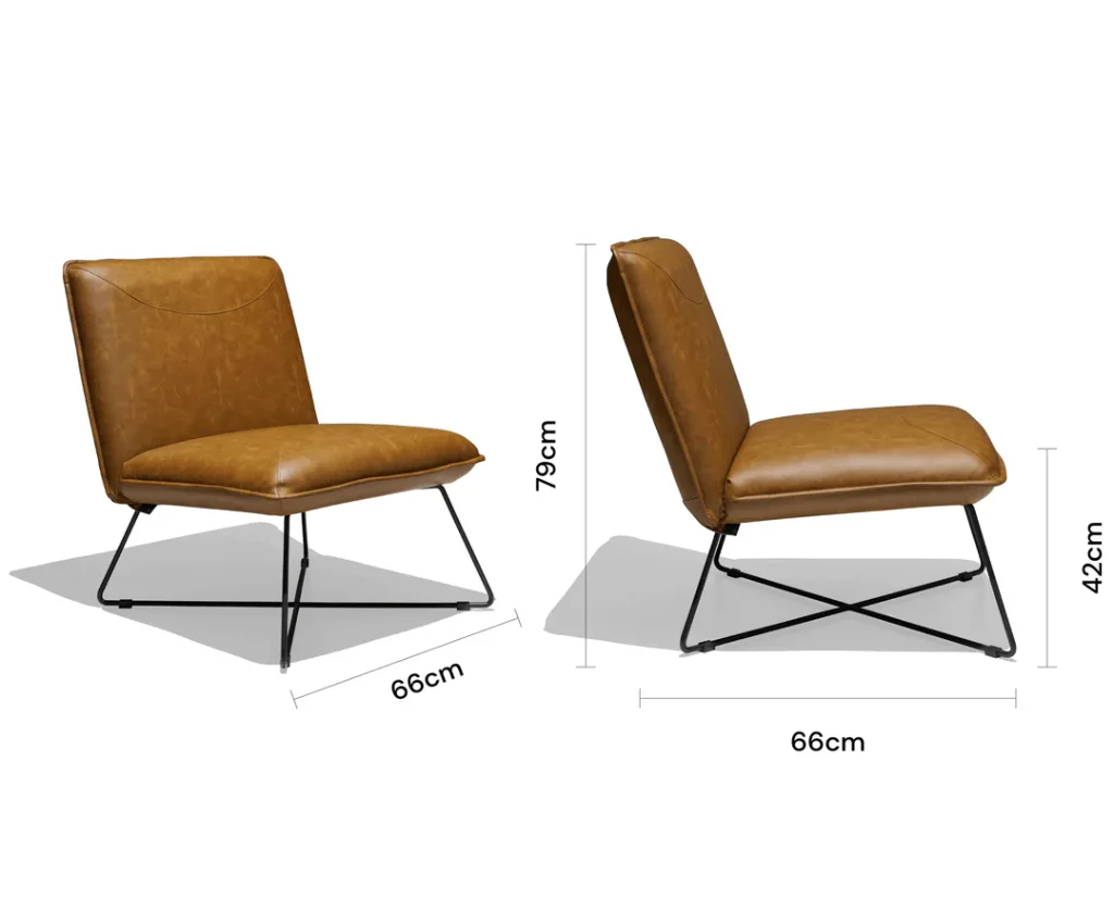 Brown leather lounge chair with ottoman - New condition - Airport West, Melbourne - Additional photo 3 | Zirkly