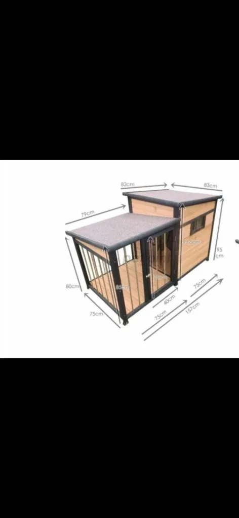 Wooden dog kennel with run - Good condition - Rostrevor, Adelaide | Zirkly