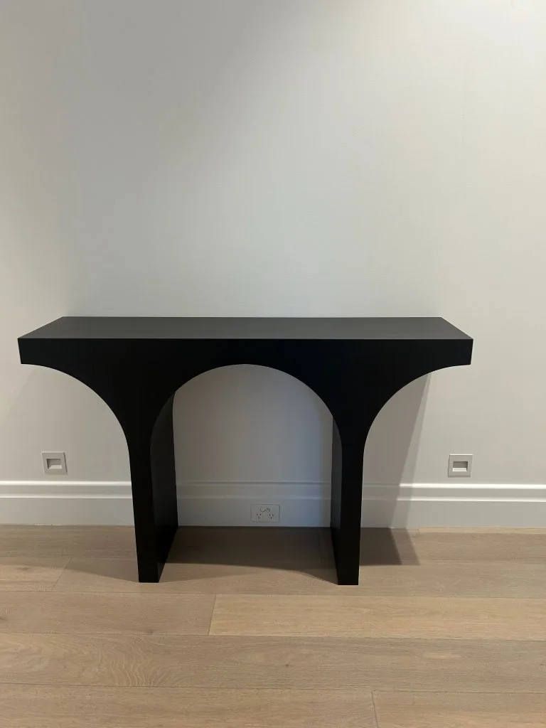 Black console table with arched legs - New condition - Brunswick, Melbourne | Zirkly