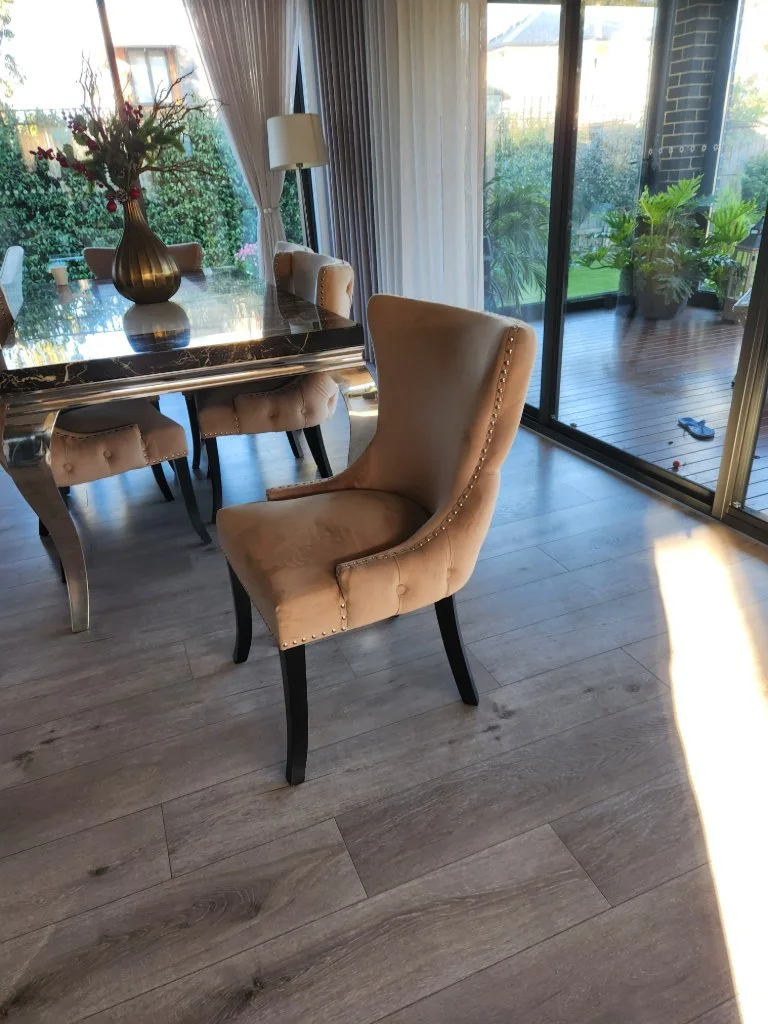 Modern Glam Velvet Upholstered Dining Chair with Nailhead Trim - Good condition - Donnybrook, Melbourne | Zirkly