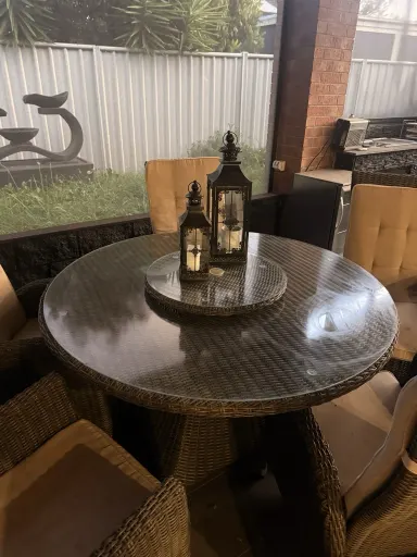 Outdoor Dining Set with Glass Top - Good condition - Craigieburn, 3064