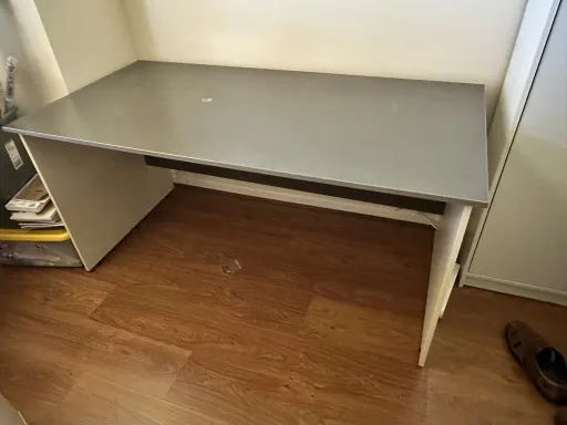 Modern Grey Top Office/Study Desk - Worn condition - Rostrevor, 5073