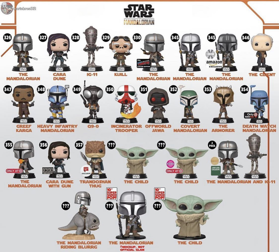 the mandalorian flame throwing funko pop