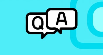 QA logo on a blue background