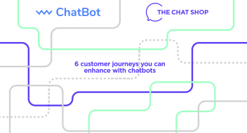 the ChatBot logo and the Chat Shop logo on a white background