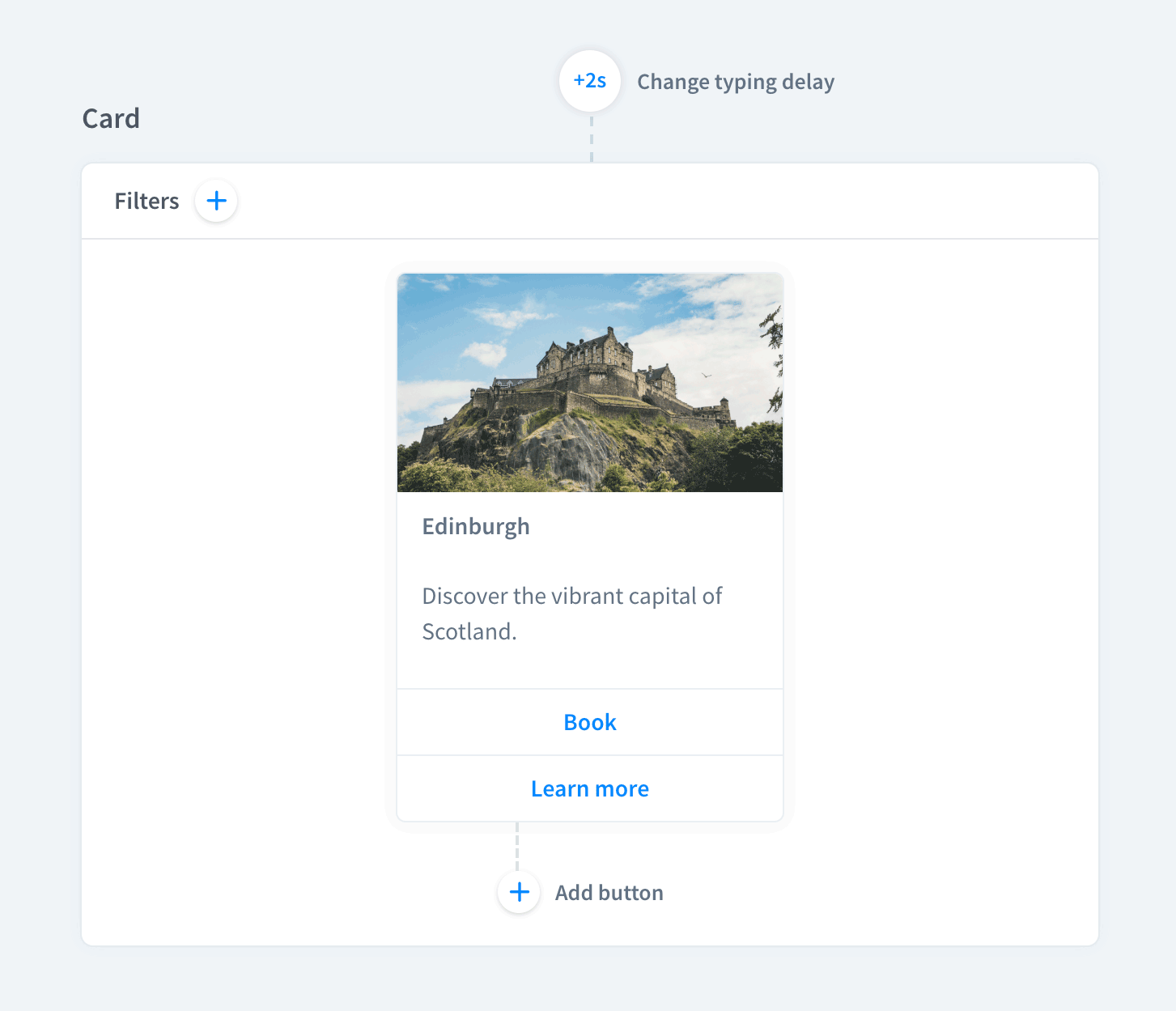 Rich messages: Create a Card in ChatBot.com