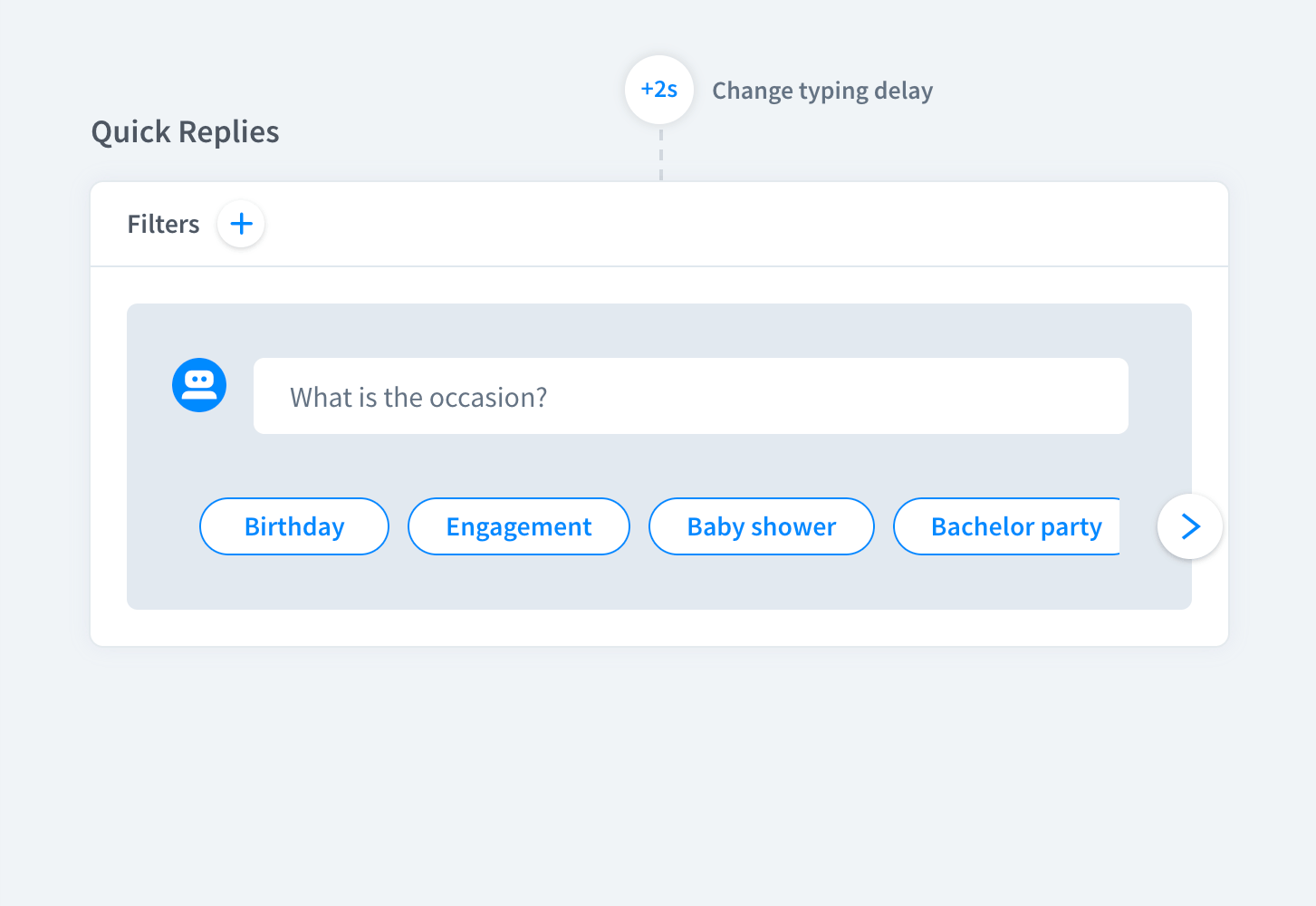Create quick replies in ChatBot.com