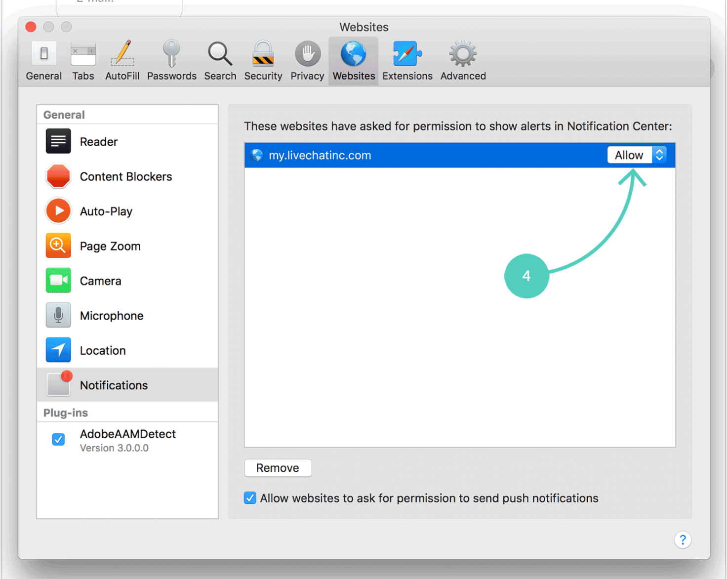 Edit-notification-preferences-in-Safari Edit notification preferences in Safari