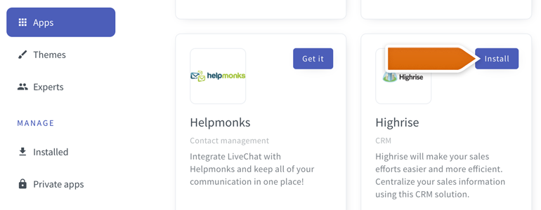 Highrise LiveChat: Install the Highrise to proceed Highrise LiveChat: Install the Highrise to proceed