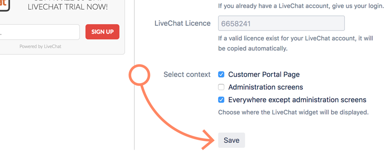 Jira: click on Save to finalize the configuration Jira: click on Save to finalize the configuration