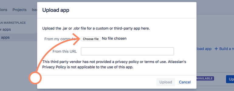 Jira: upload your LiveChat app Jira: upload your LiveChat app