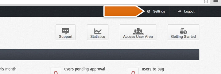 Accessing settings Accessing settings