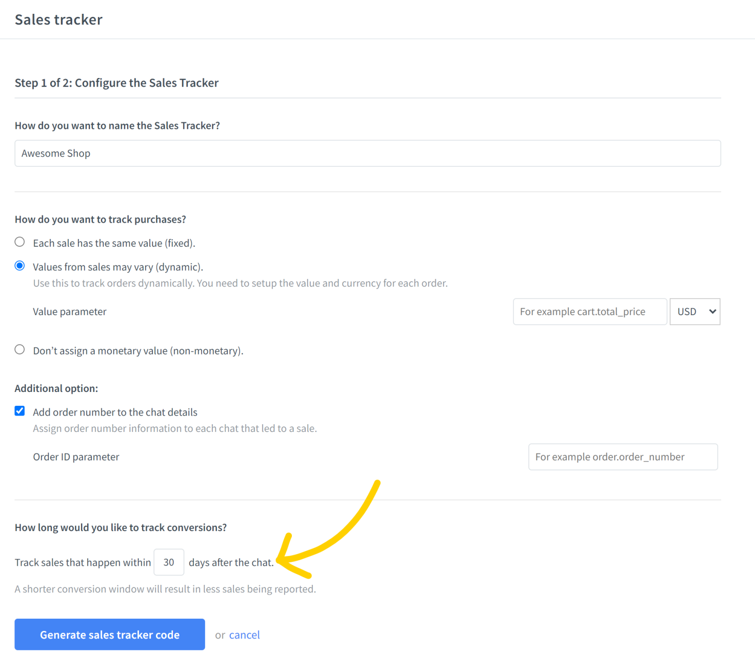 Sales Tracker Timeline