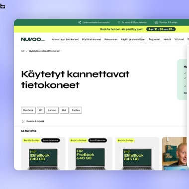 Nuvoo website with the Text Chat Widget and AI Agent helping turn customer conversations into sales
