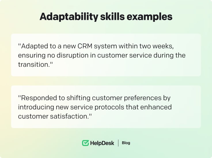 Adaptability skills